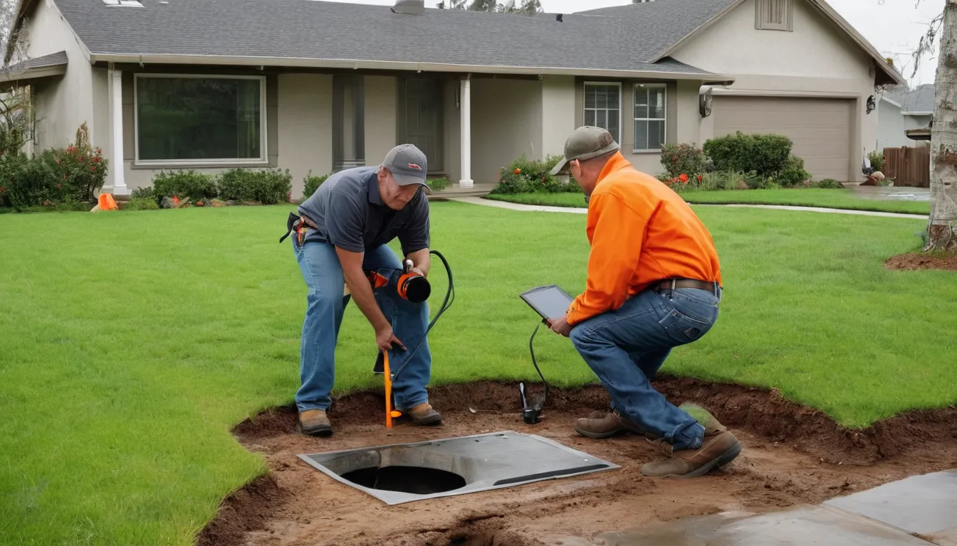 Independent local provider reviewing a sewer line camera inspection with a homeowner in the Chicago area